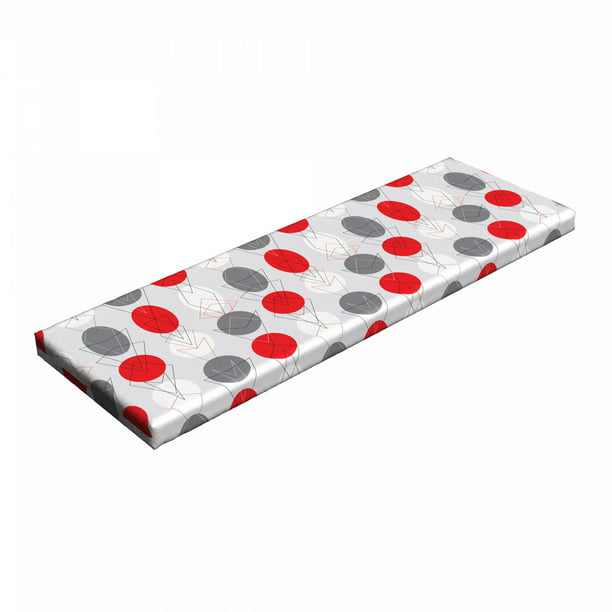 Ambesonne Geometric Shapes Bench Pad HR Foam with Fabric Cover 45" x 15" x 2"